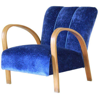 Century Art Deco Blue Armchair