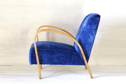 Century Art Deco Blue Armchair