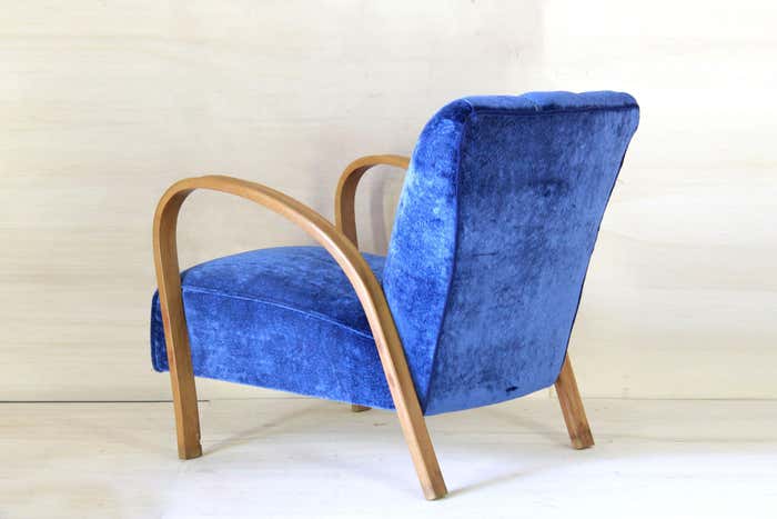 Century Art Deco Blue Armchair