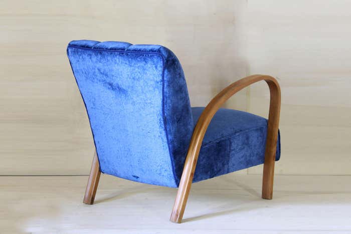 Century Art Deco Blue Armchair