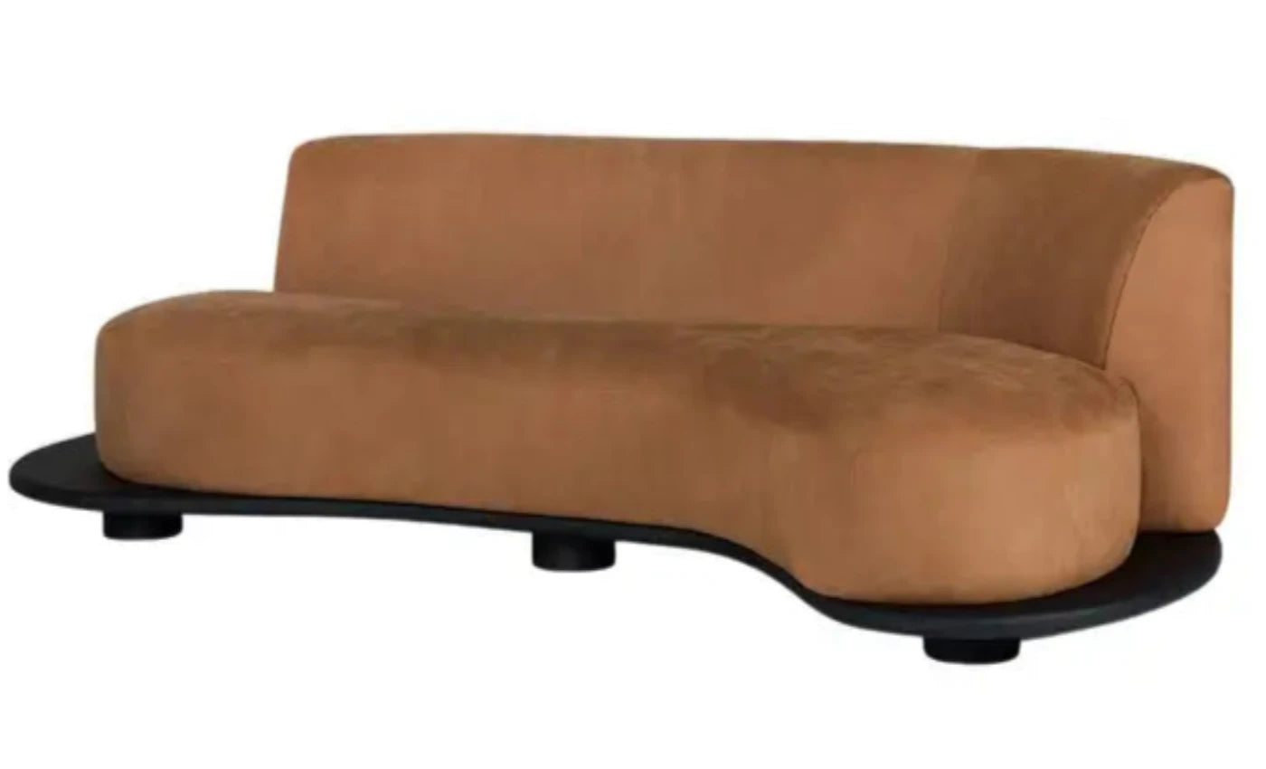 Modern Velvet Leatherite Sofa by Furnilane