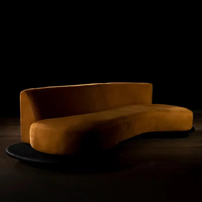 Modern Velvet Leatherite Sofa by Furnilane