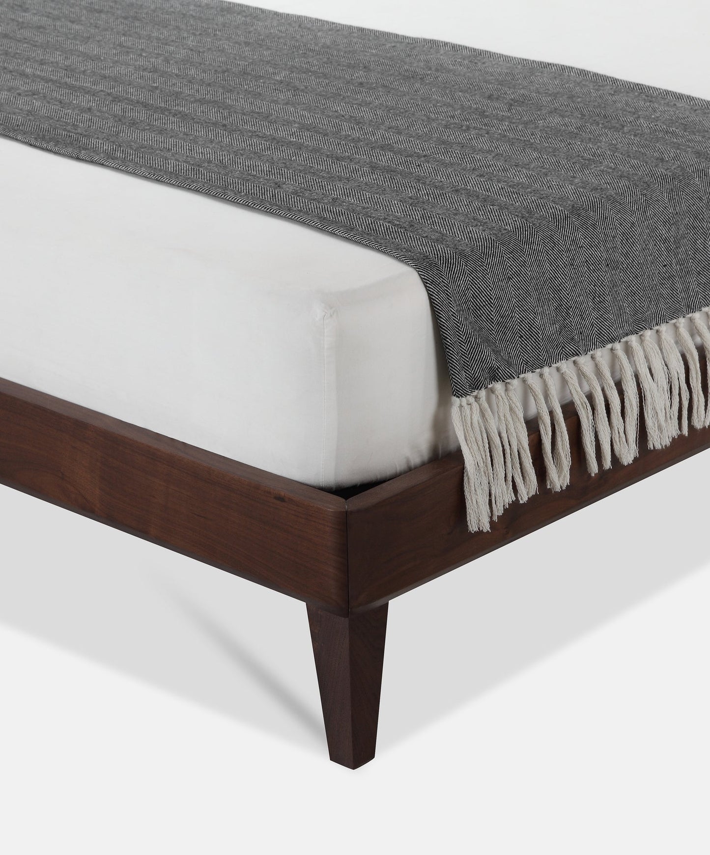 Grey Vegan Leather Bed