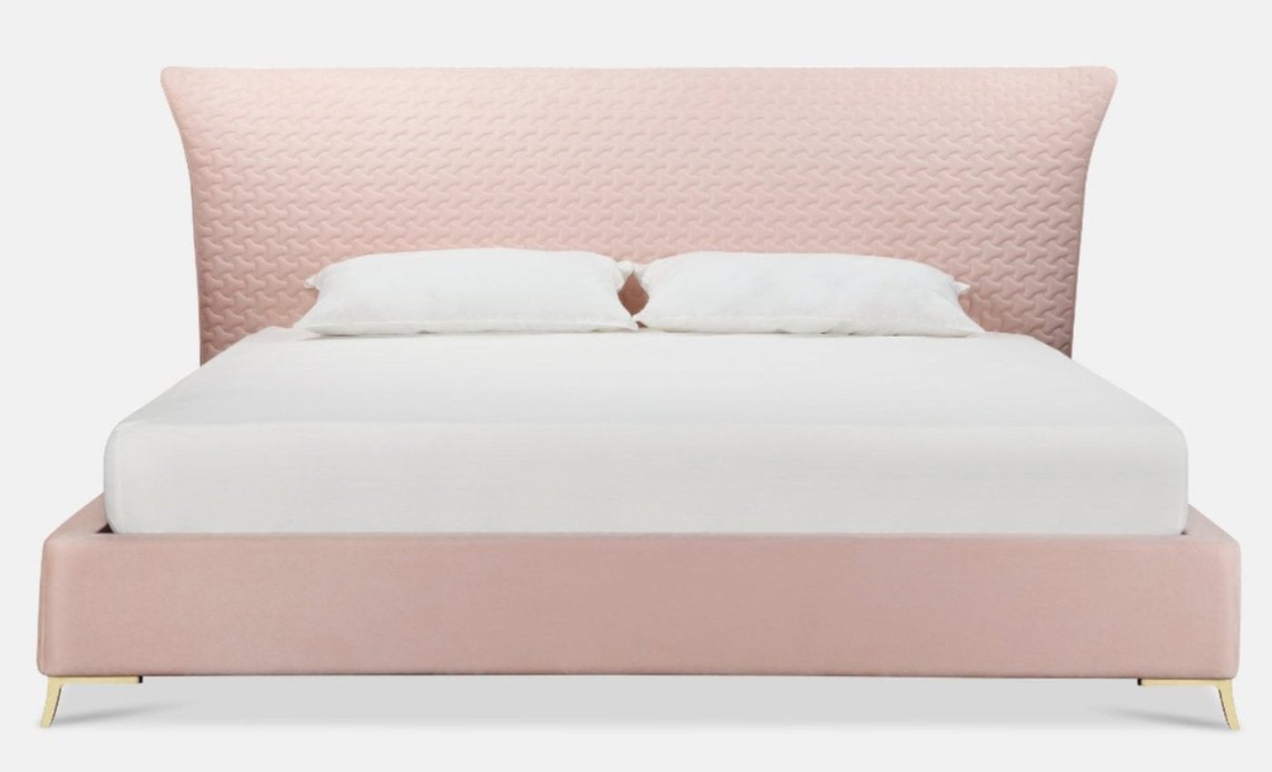 Pink Embossed Bed