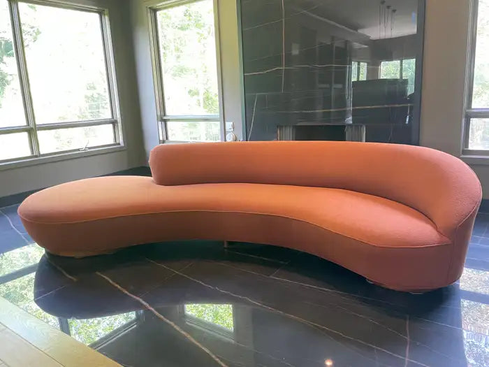 Large Serpentine Sectional Sofa by Furnilane